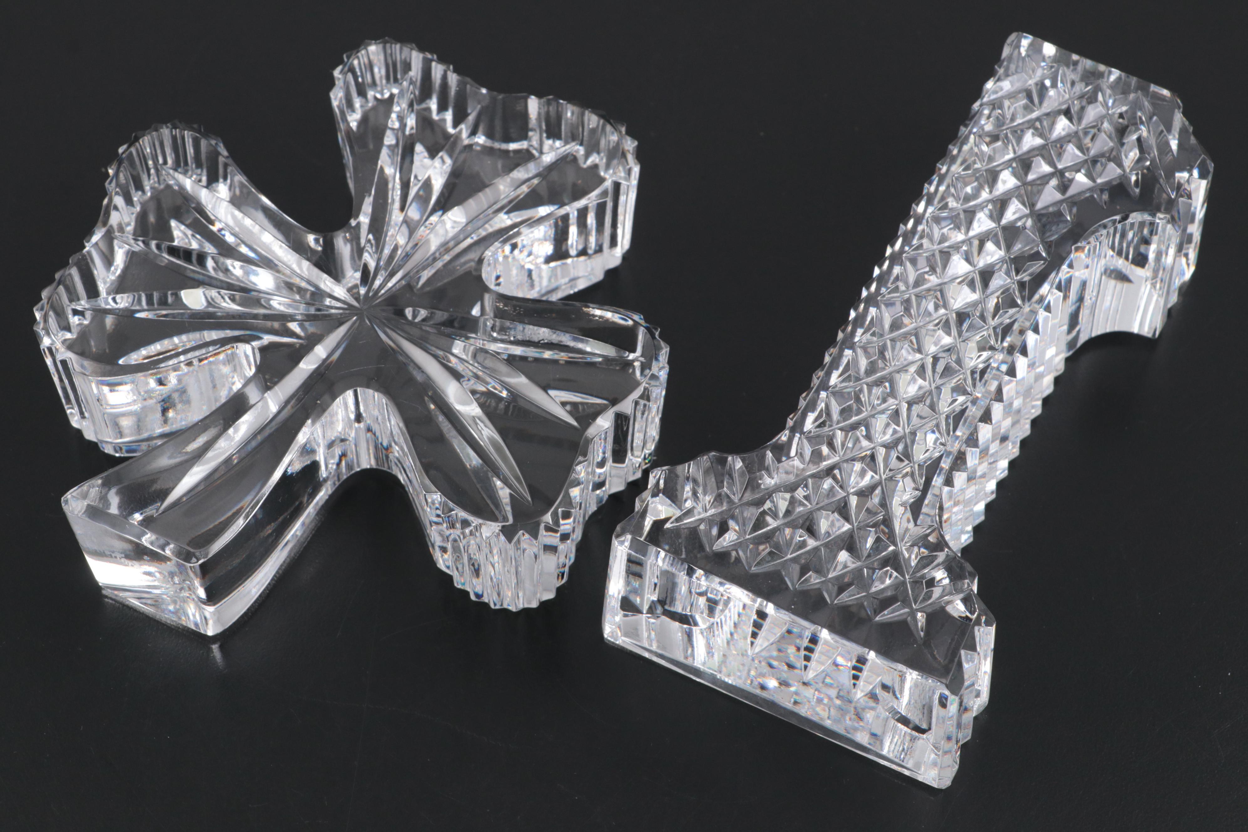 Waterford Crystal "Number 1" and "Shamrock" Paperweights and More EBTH