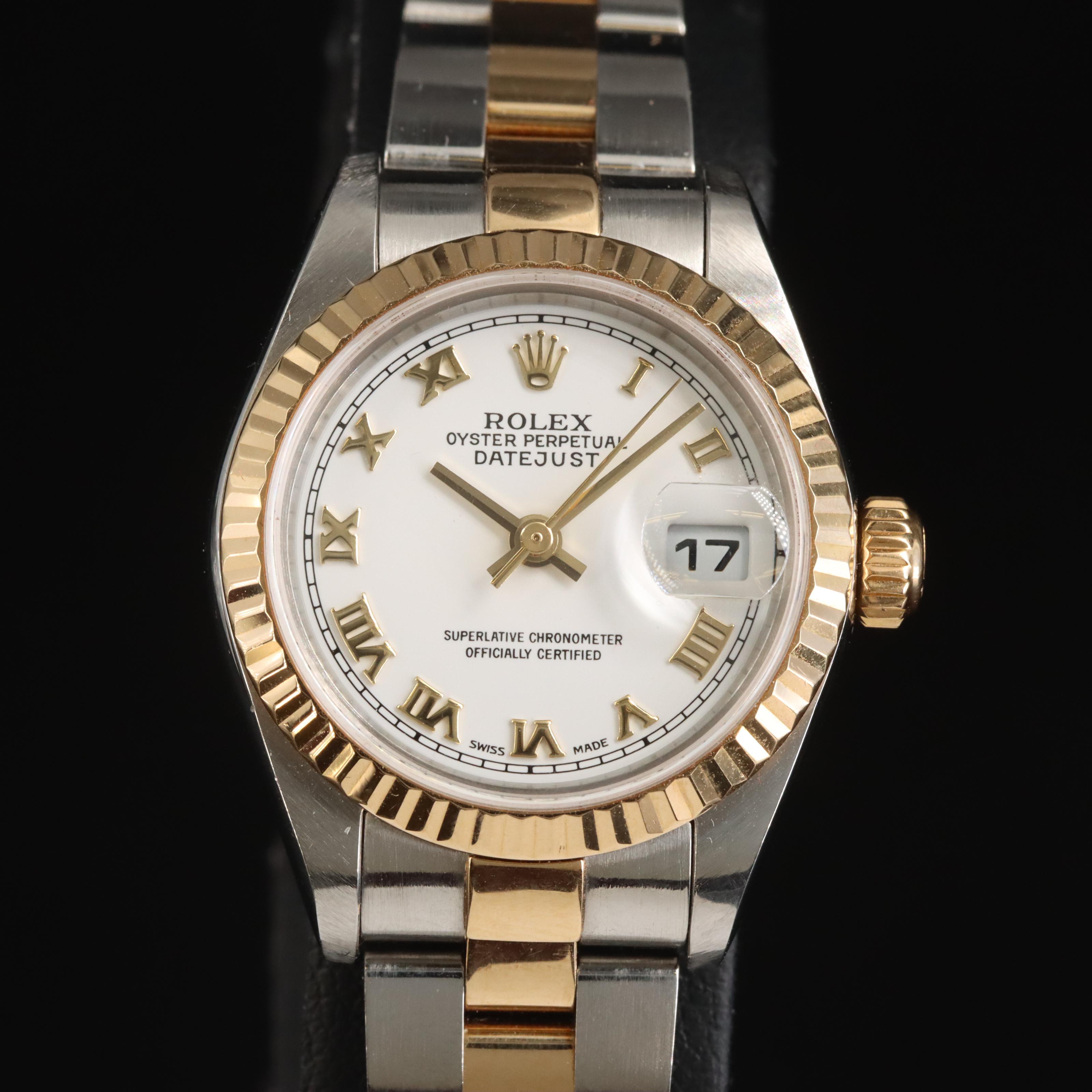 2000 Rolex Oyster Perpetual Datejust 18K and Stainless Steel Wristwatch