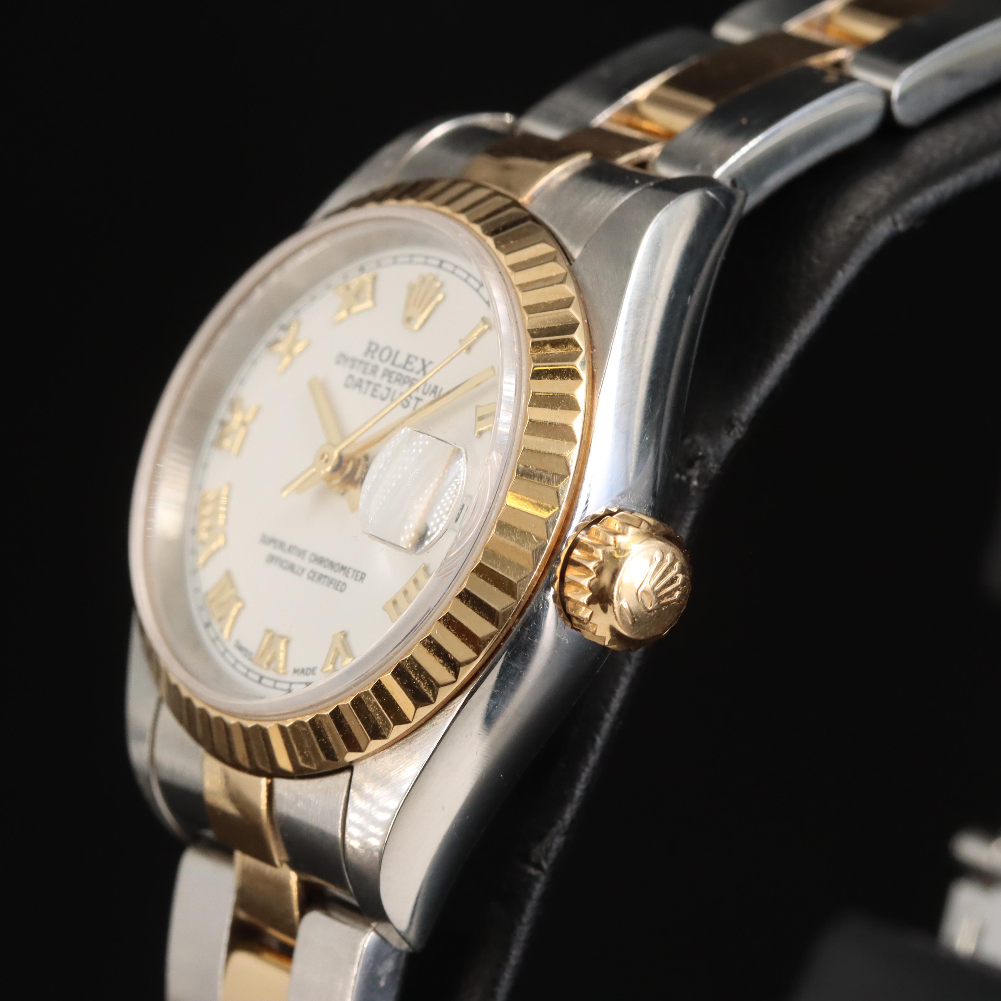 2000 Rolex Oyster Perpetual Datejust 18K and Stainless Steel Wristwatch