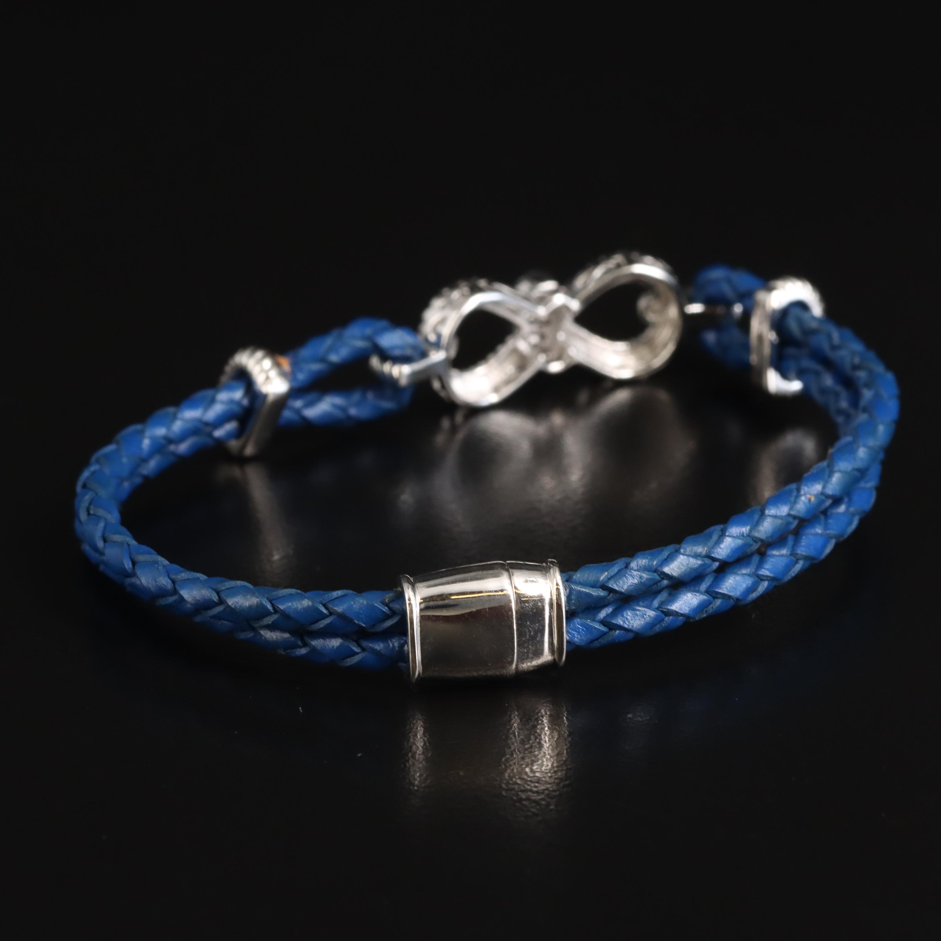 Sterling Diamond Infinity Bracelet EBTH