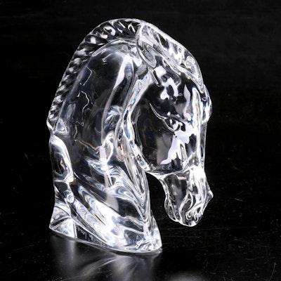 Tauni de Lesseps for Baccarat Crystal Signed Horse Head