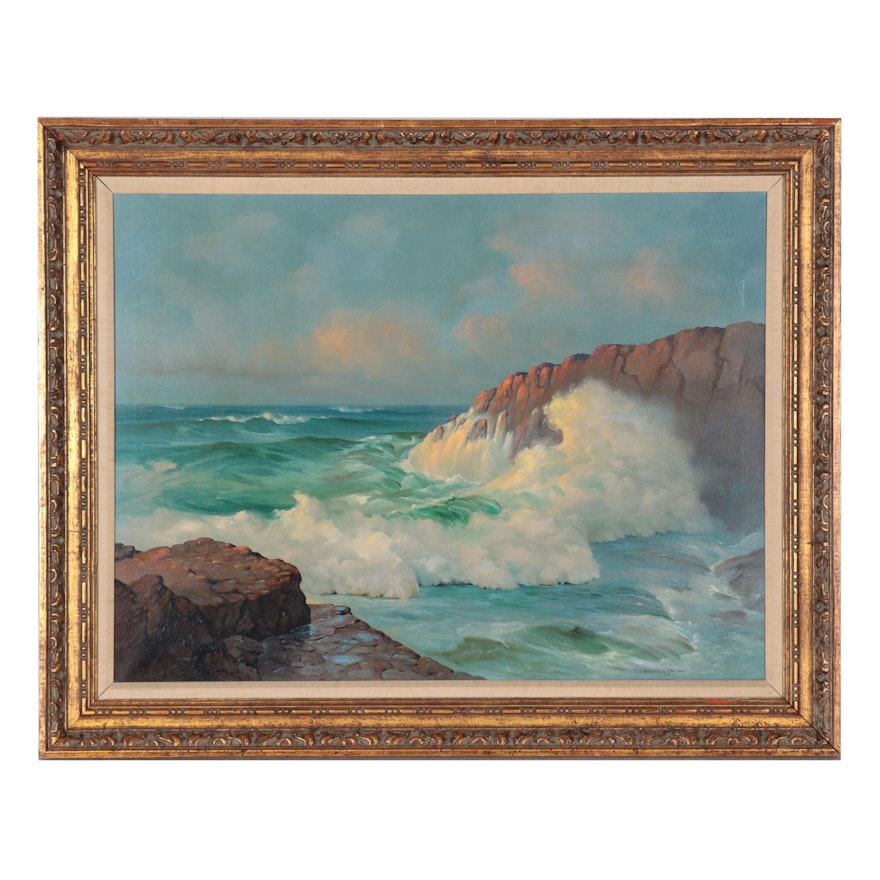 John Baker Smith Seascape Oil Painting
