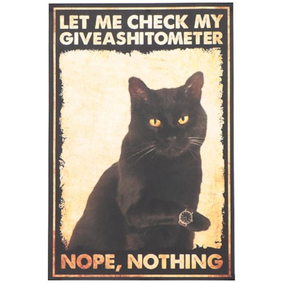 Humorous Black Cat Giclée