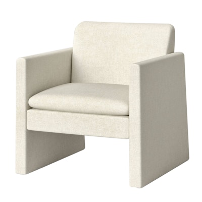 Threshold Peletier Fully Upholstered Accent Chair in Cream