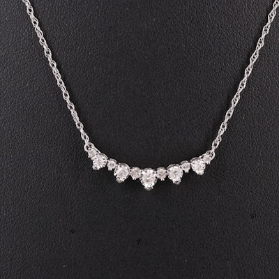Sterling Diamond Chain Necklace