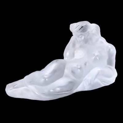 Lalique Reclining Crystal Figurine