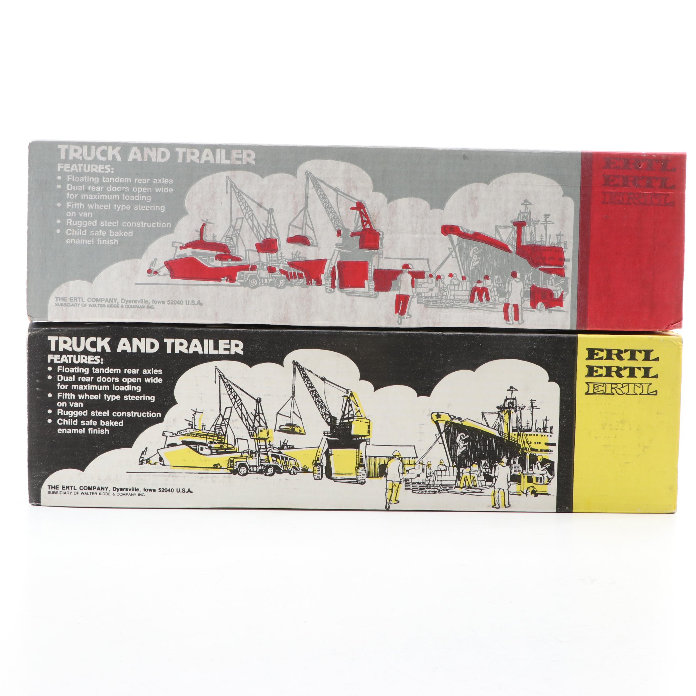 Ertl Trucks and Trailers Including "Coast to Coast" 125 Scale Diecast