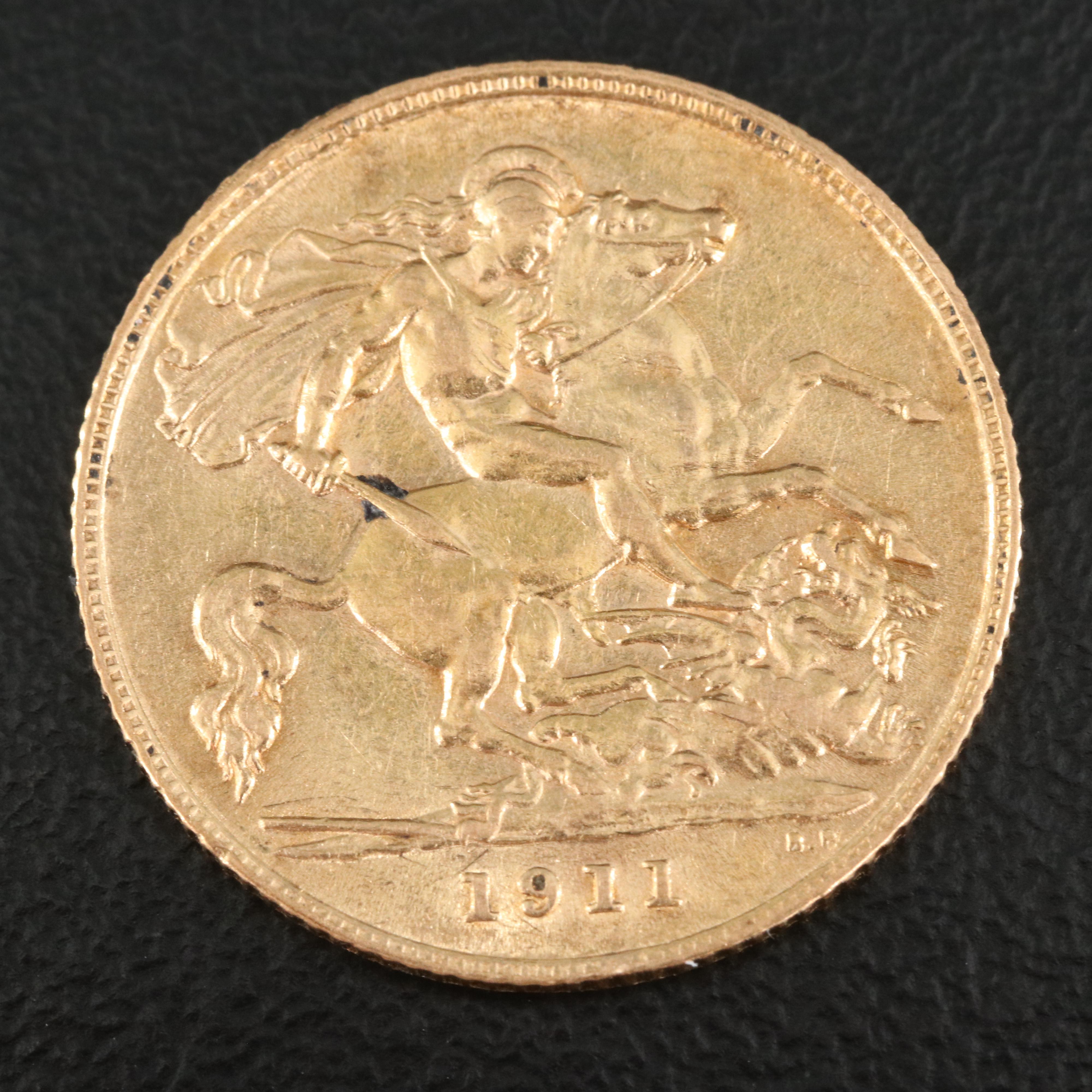 1911 British Gold Half Sovereign EBTH