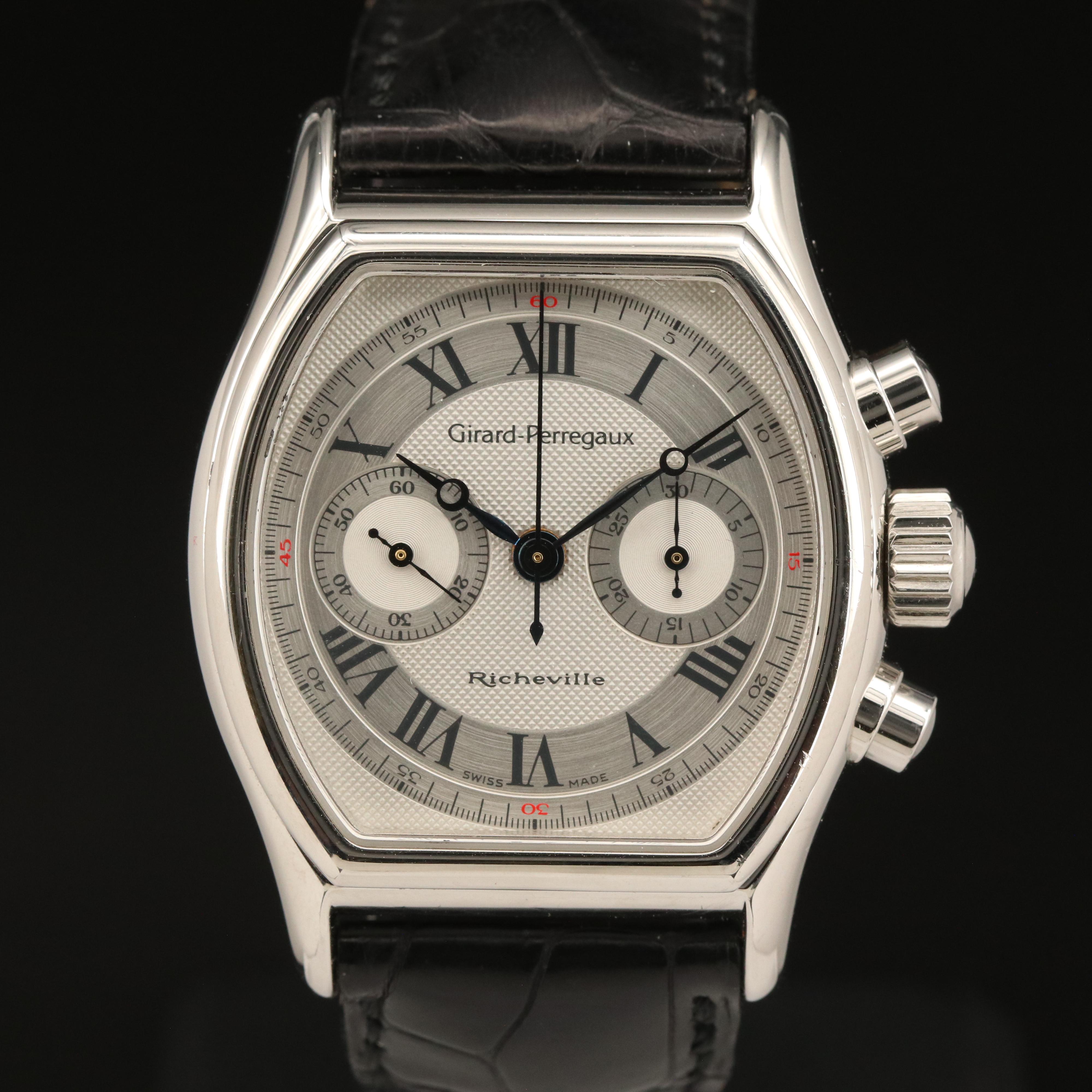 Girard-Perregaux Richeville Chronograph Stainless Steel Wristwatch | EBTH