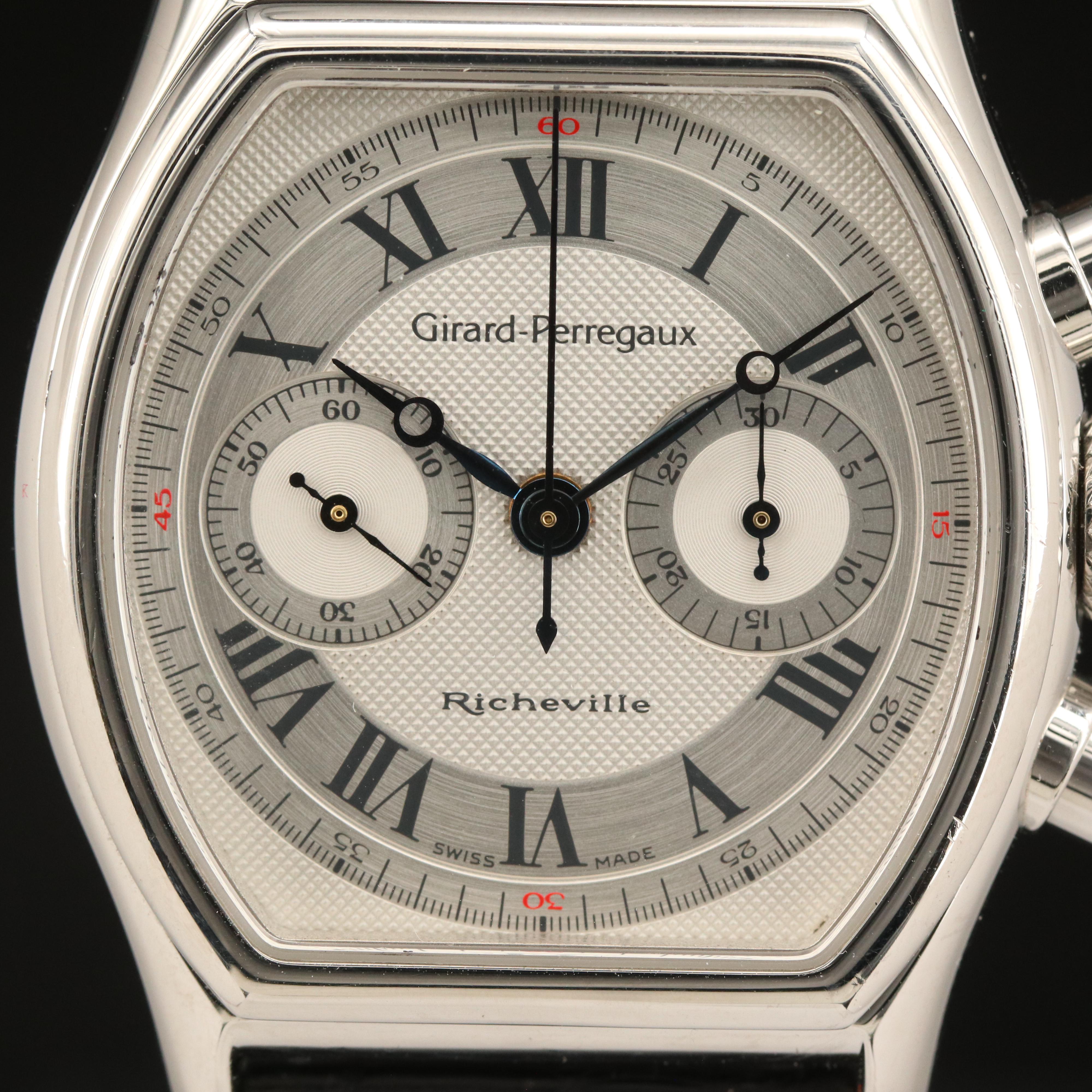 Girard-Perregaux Richeville Chronograph Stainless Steel Wristwatch | EBTH