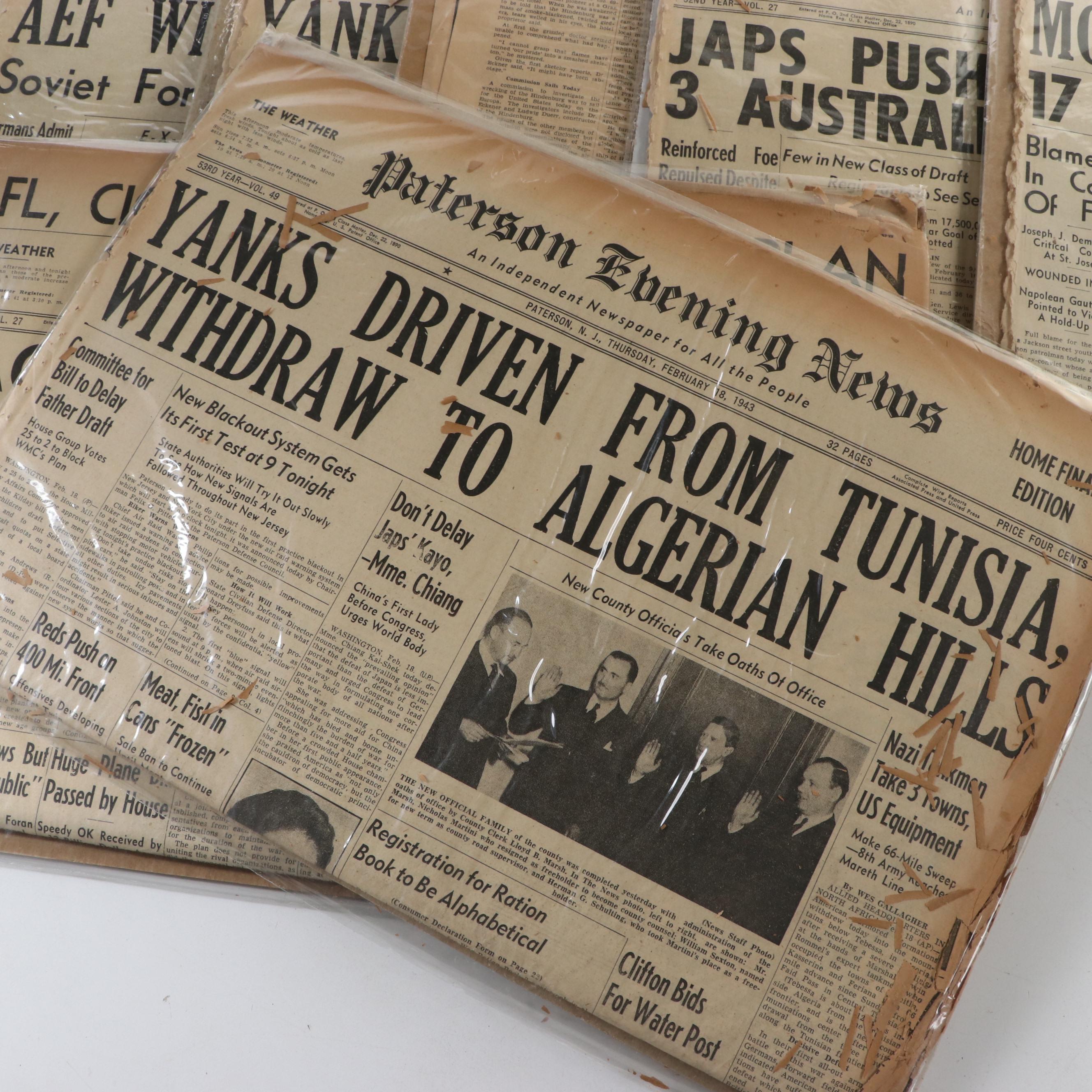 "Paterson Evening News", "Daily News", "New York Times" and Other