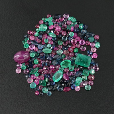 Loose 20.54 CTW Ruby, Sapphire and Emerald