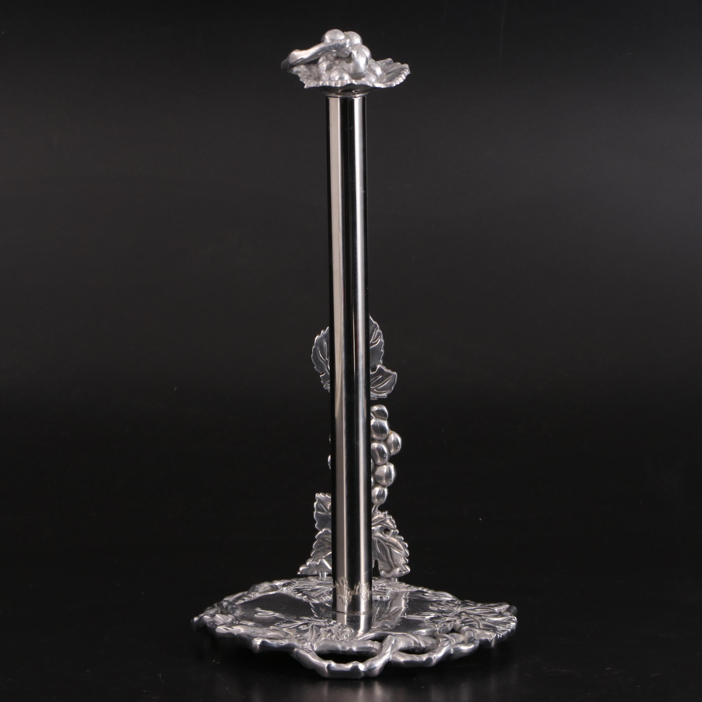 Arthur Court "Grape" Aluminum Paper Towel Holder and Shakers EBTH