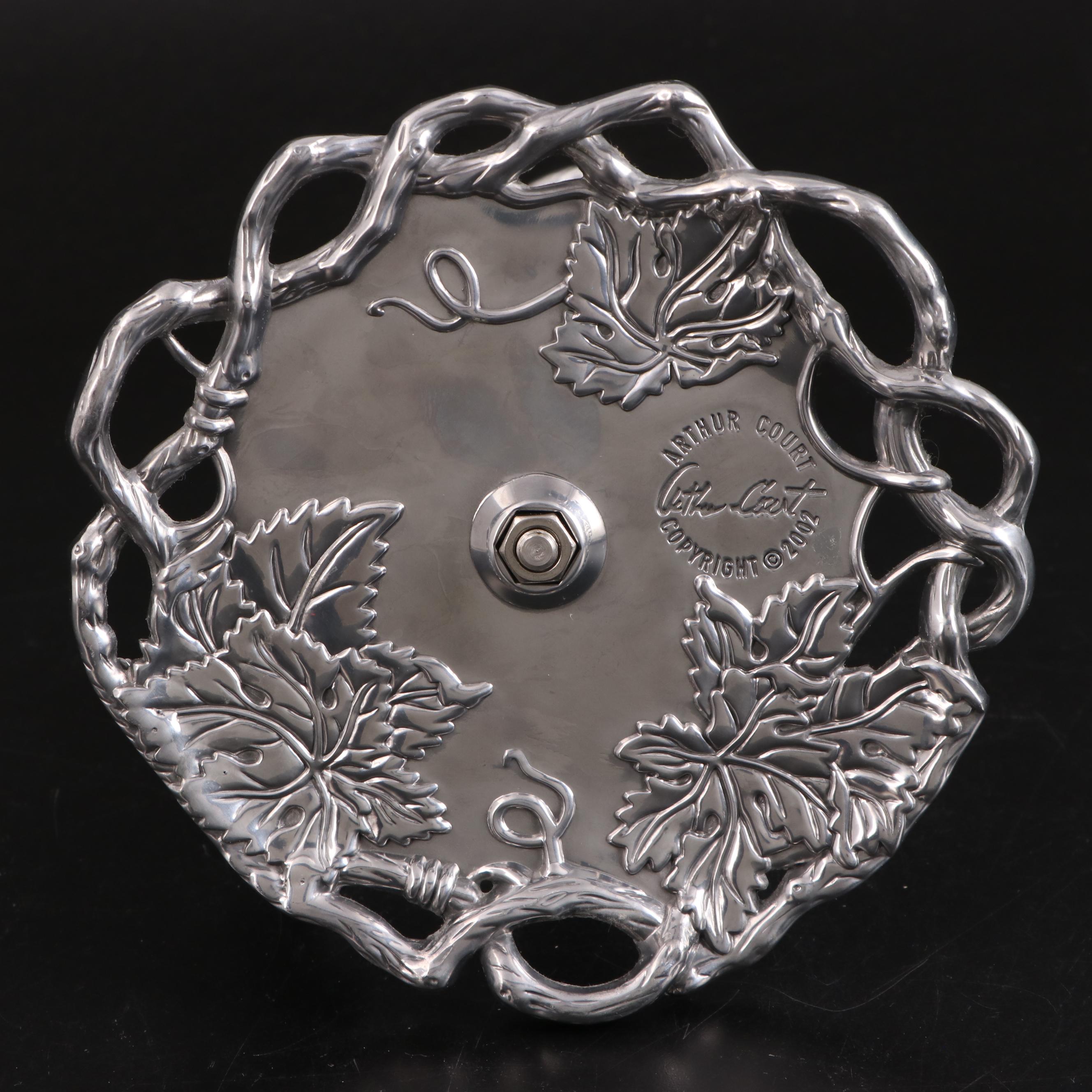 Arthur Court "Grape" Aluminum Paper Towel Holder and Shakers EBTH