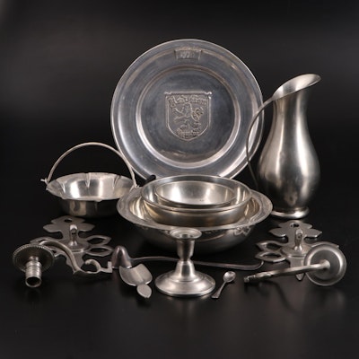 Stieff Pewter Paul Revere Bowls and Other Metal Serveware, 20th Century