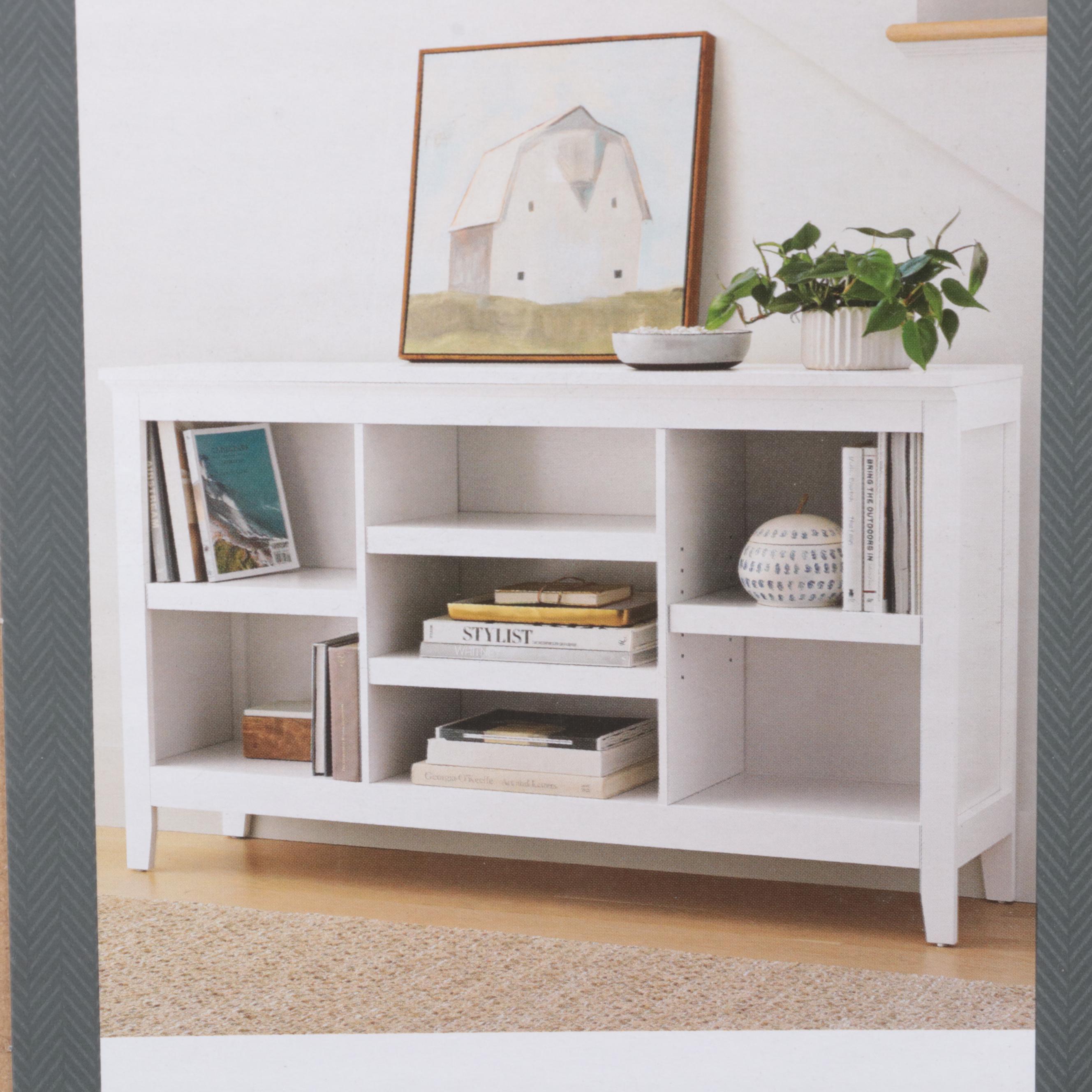 Threshold Carson Horizontal Bookcase in White Finish EBTH