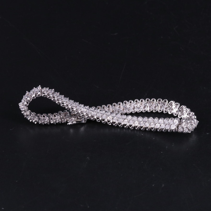 Sterling Silver 0.51 CTW Diamond Bracelet