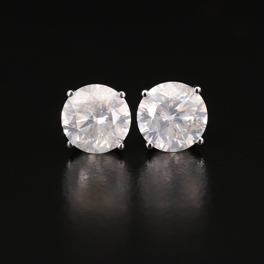 14K 4.03 CTW Diamond Stud Earrings