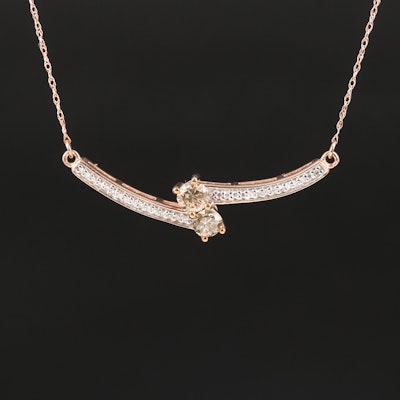 10K Rose Gold 0.52 CTW Diamond Necklace