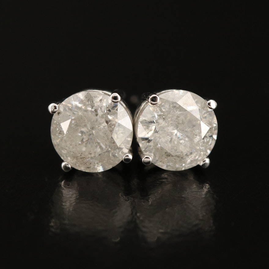 14K 2.41 CTW Diamond Stud Earrings