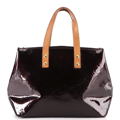Louis Vuitton Reade PM Bag in Amarante Monogram Vernis and Vachetta Leather