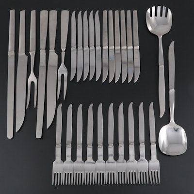 Italian and Austrian Stainless Steel Flatware and Carving Sets