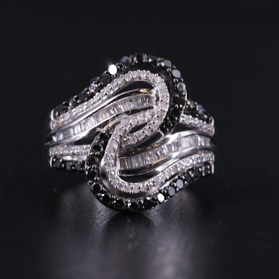 Sterling Silver 1.02 CTW Diamond Ring