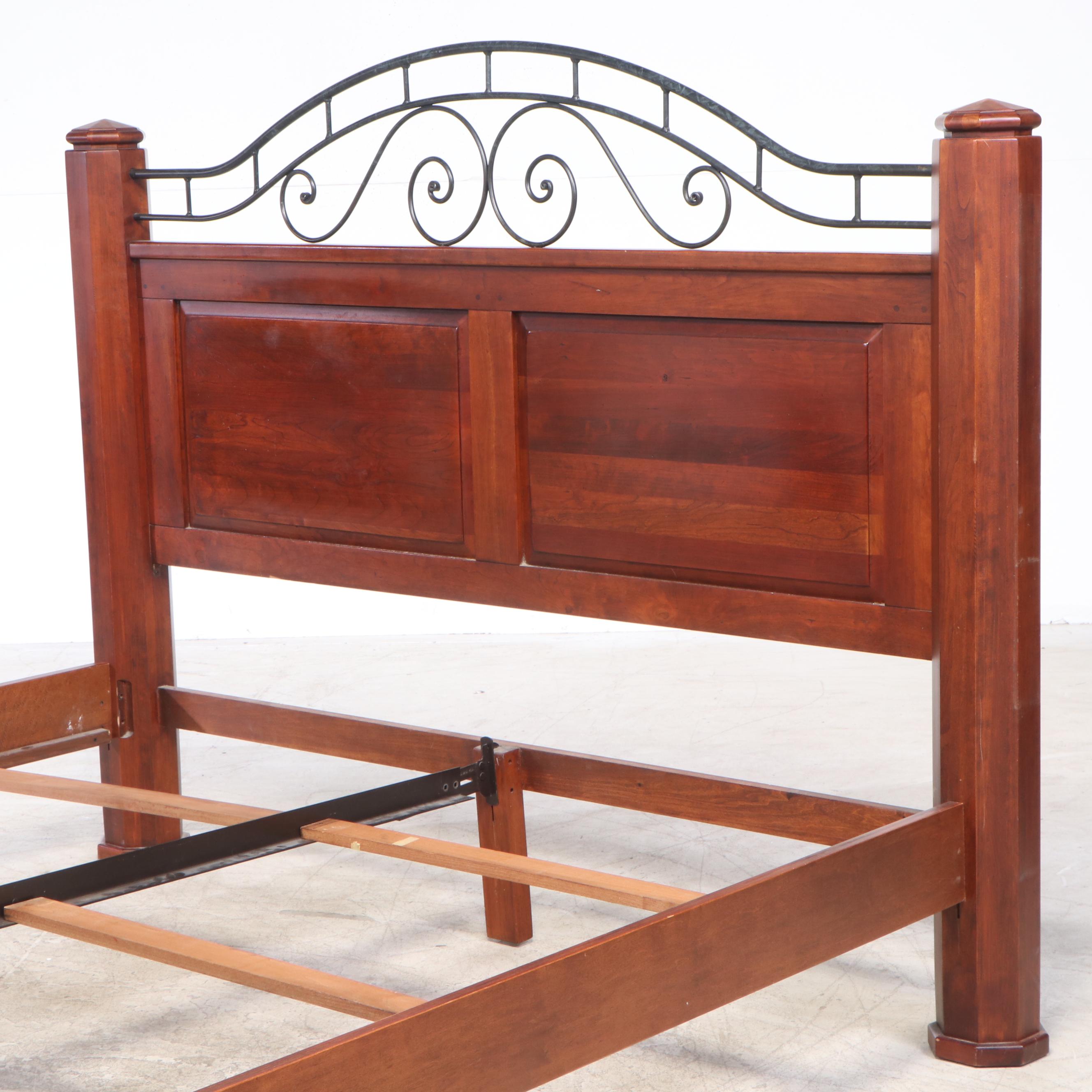 Bob Timberlake for Lexington KingSize Cherry Bed Frame with Metal Rail
