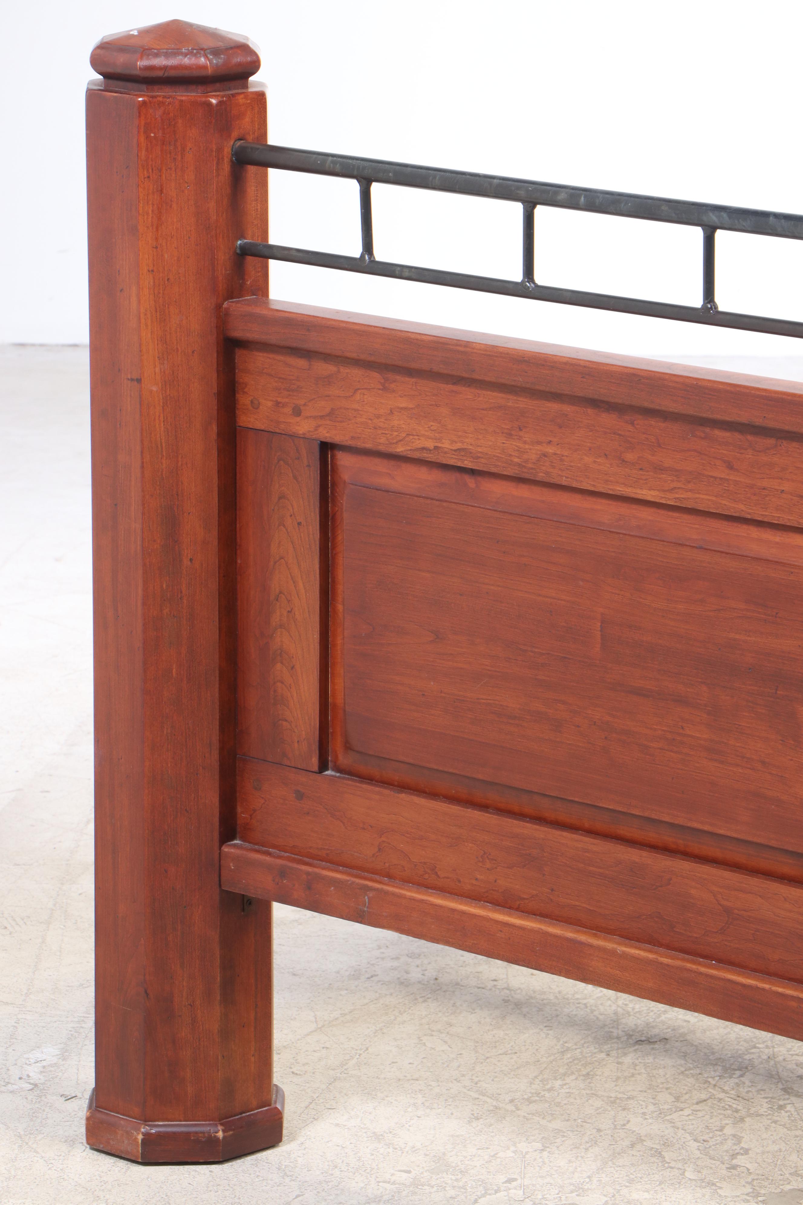Bob Timberlake for Lexington KingSize Cherry Bed Frame with Metal Rail