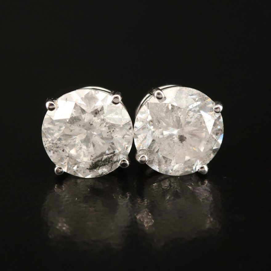 14K 3.84 CTW Diamond Stud Earrings