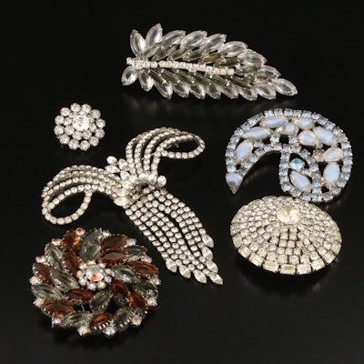 Weiss Featured in Vintage Rhinestone Brooches
