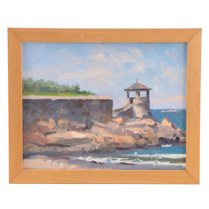Coastal Landscape Oil Painting "Shades of Rockport"