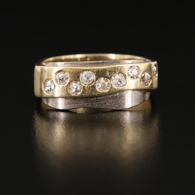 14K 0.59 CTW Diamond Two - Tone Ring