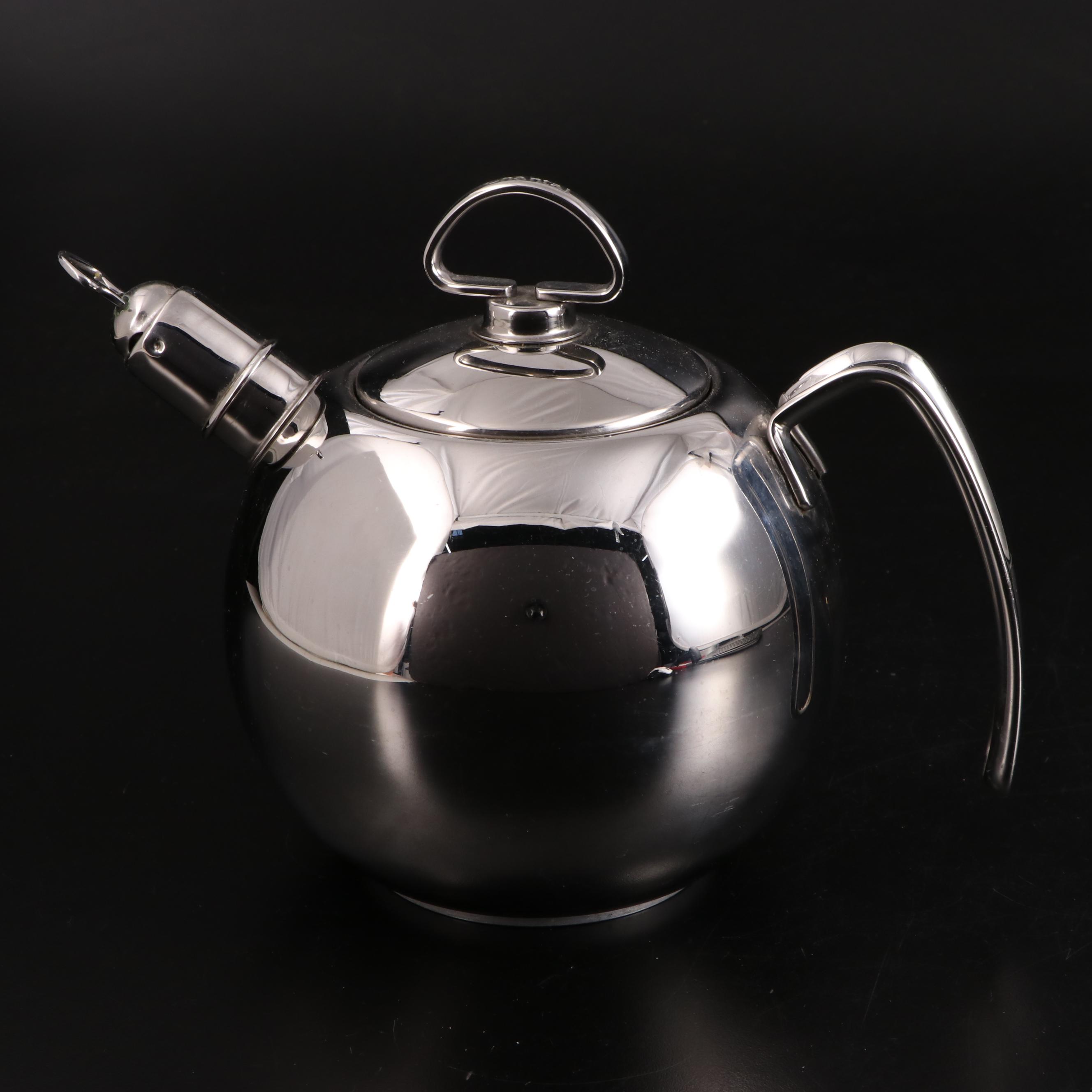 Chantal Stainless Whistling Tea Kettle and Enameled Canister Set EBTH