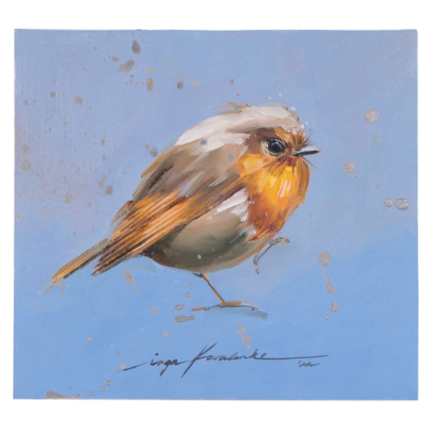 Inga Kovalenko Oil Painting of Bird, 2022