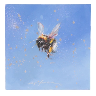 Inga Kovalenko Oil Painting of Bee, 2022