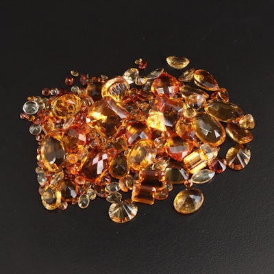 Loose 213.14 CTW Citrine and Garnet Selection