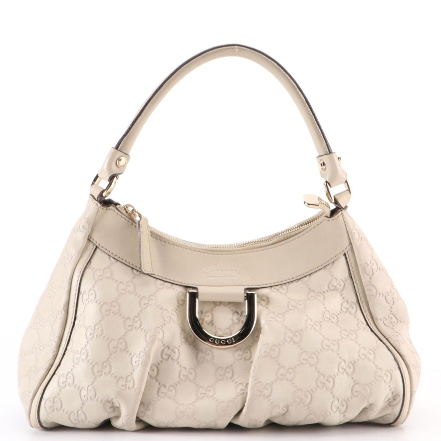 Gucci D-Ring Hobo Bag in GG Guccissima Leather