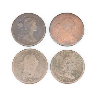 Four Early U.S. Large Cents Including a 1794