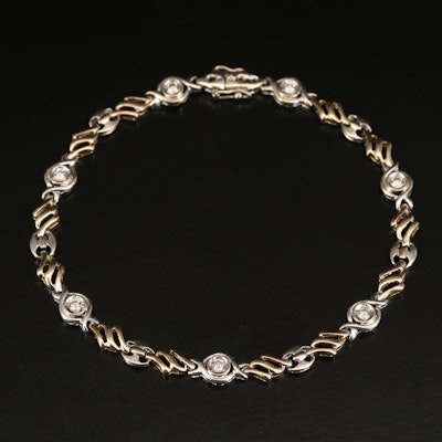 18K 0.25 CTW Diamond Link Bracelet