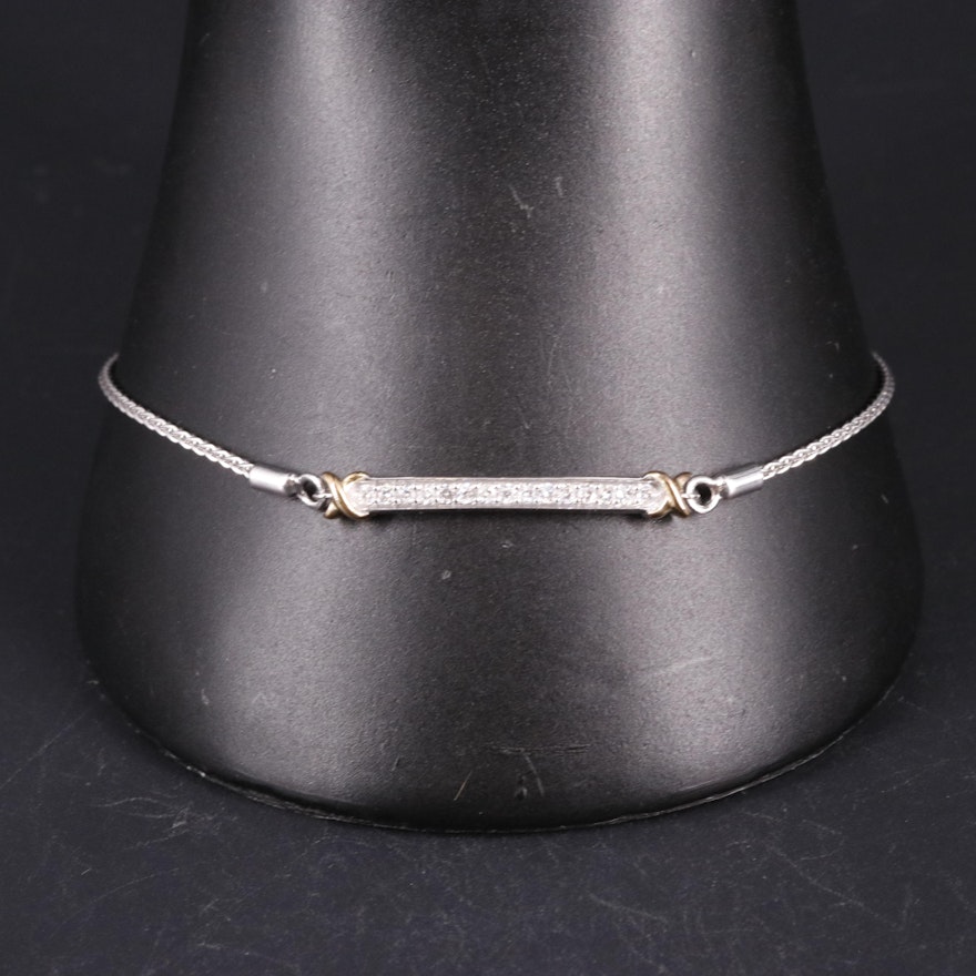 Sterling 0.20 CTW Diamond Bracelet