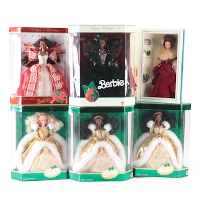 Mattel "Victorian Elegance" with Other Special Edition "Happy Holidays" Barbies