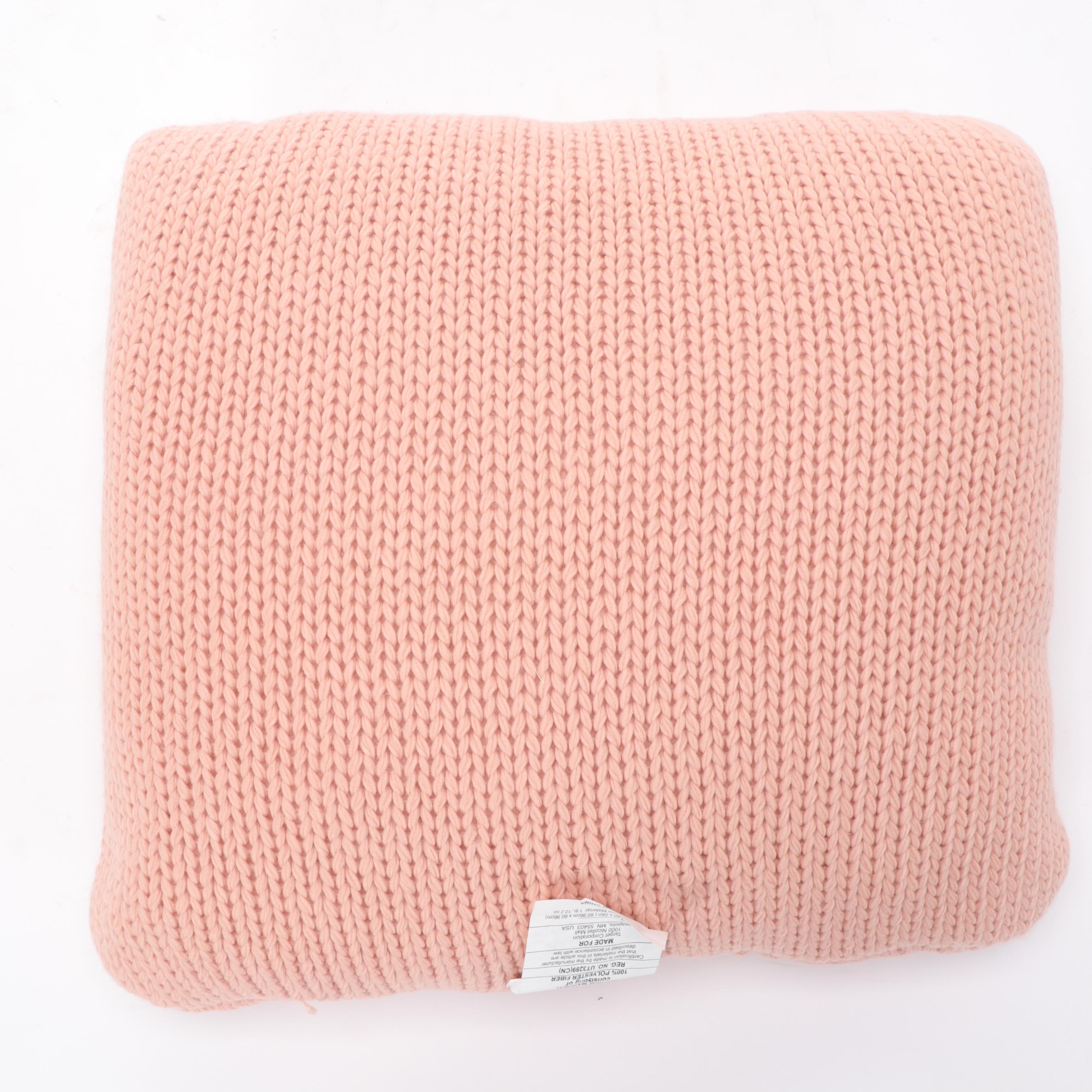 Pair of Threshold Cable Knit Throw Pillows EBTH