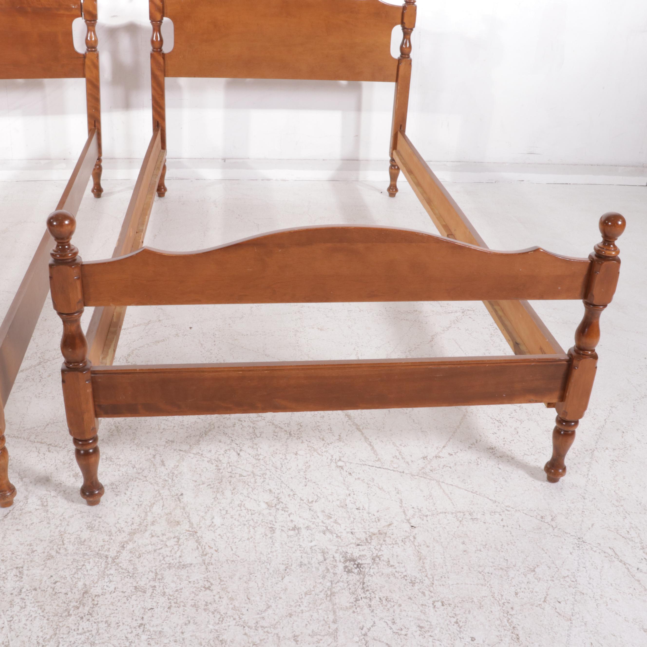 Pair of Ethan Allen "American Traditions" Maple Twin Beds, 1970s EBTH