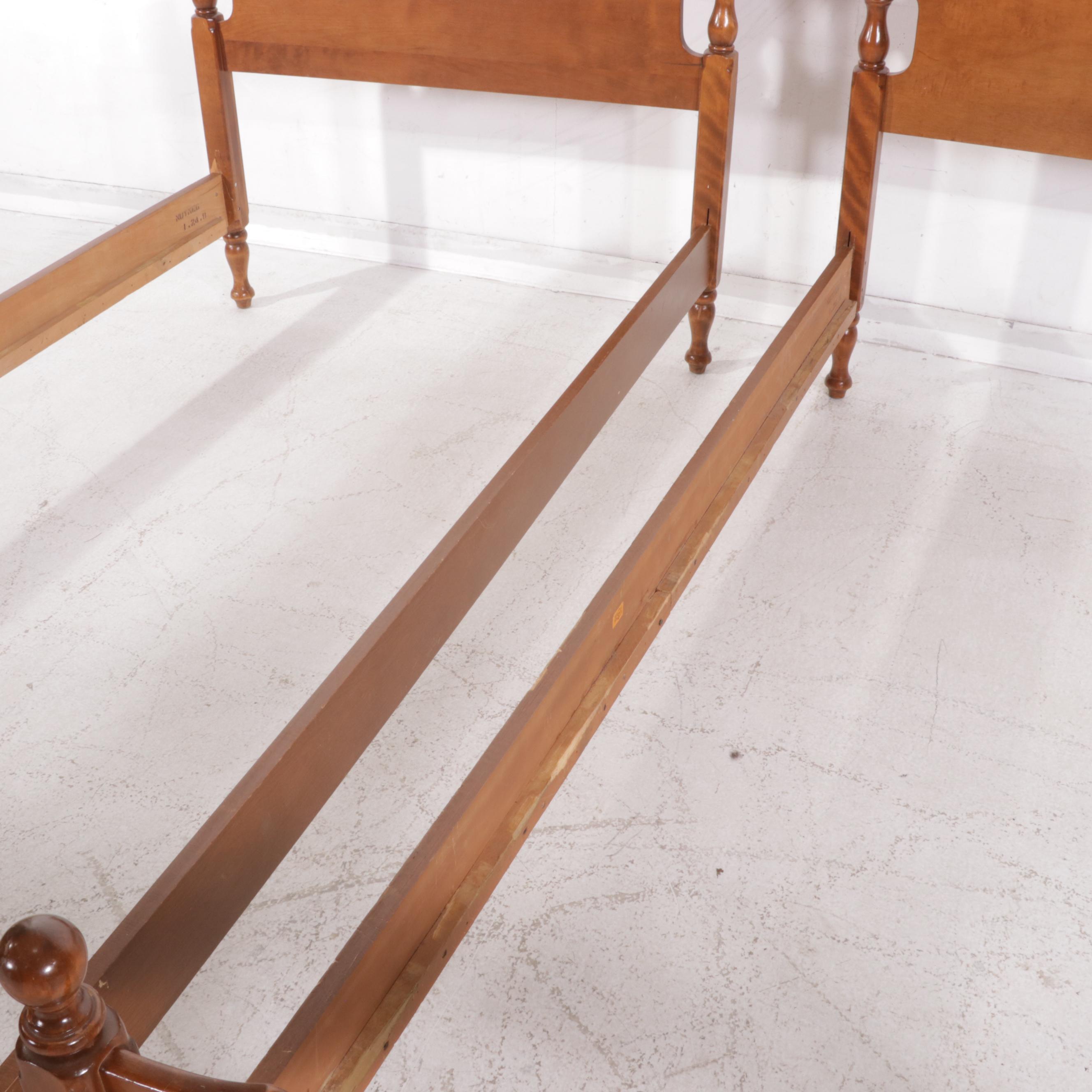 Pair of Ethan Allen "American Traditions" Maple Twin Beds, 1970s EBTH