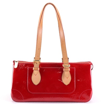Louis Vuitton Rosewood Ave in Pomme d'Amour Monogram Vernis/Vachetta Leather