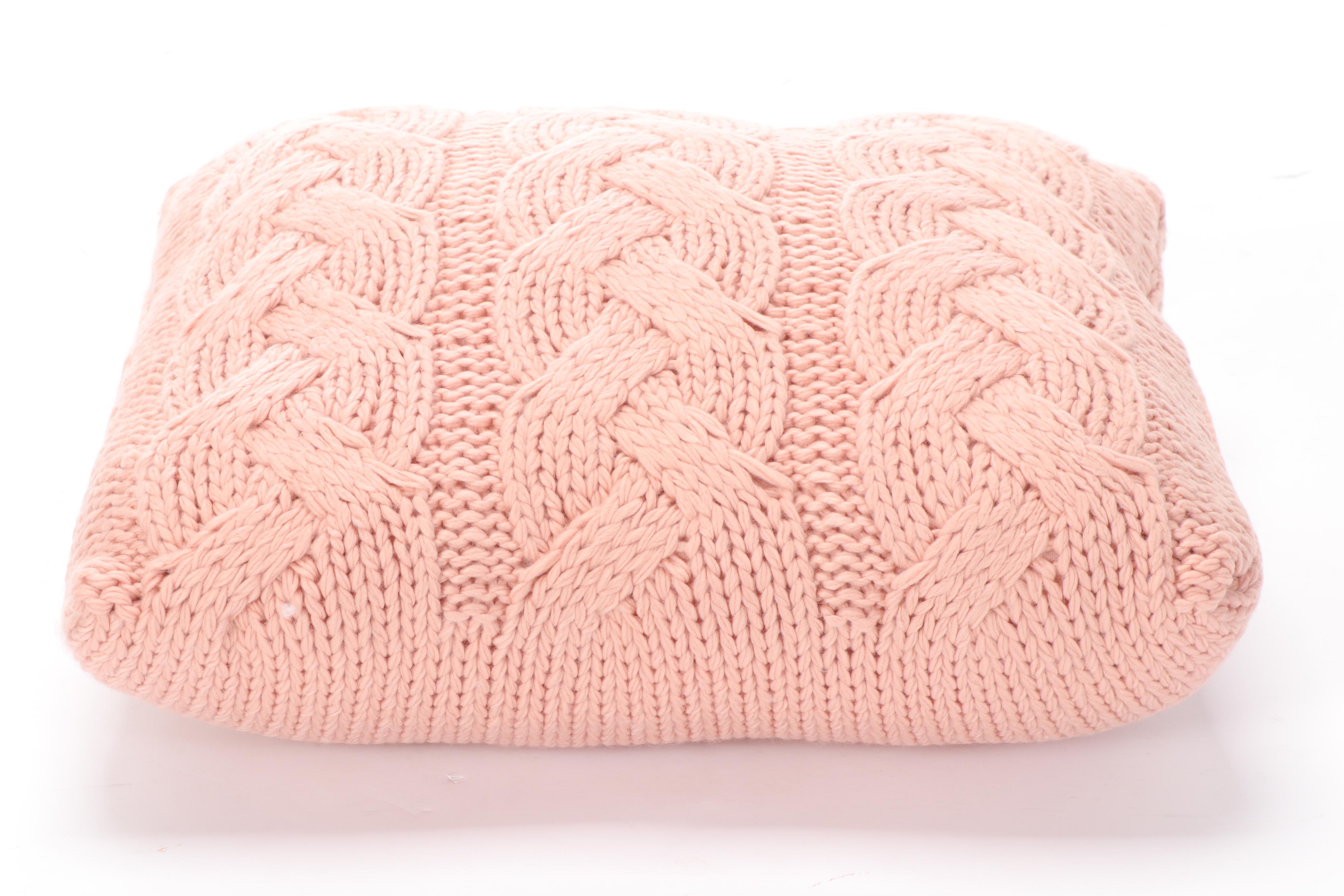 Pair of Threshold Cable Knit Throw Pillows EBTH