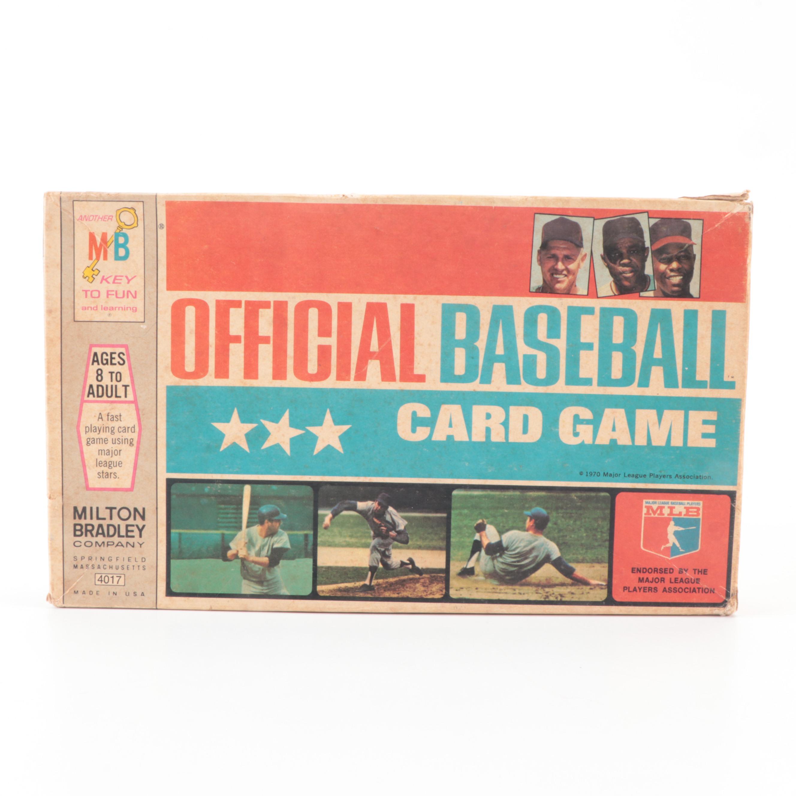 MiltonBradley Official Baseball Card Game with Reproduction Draper