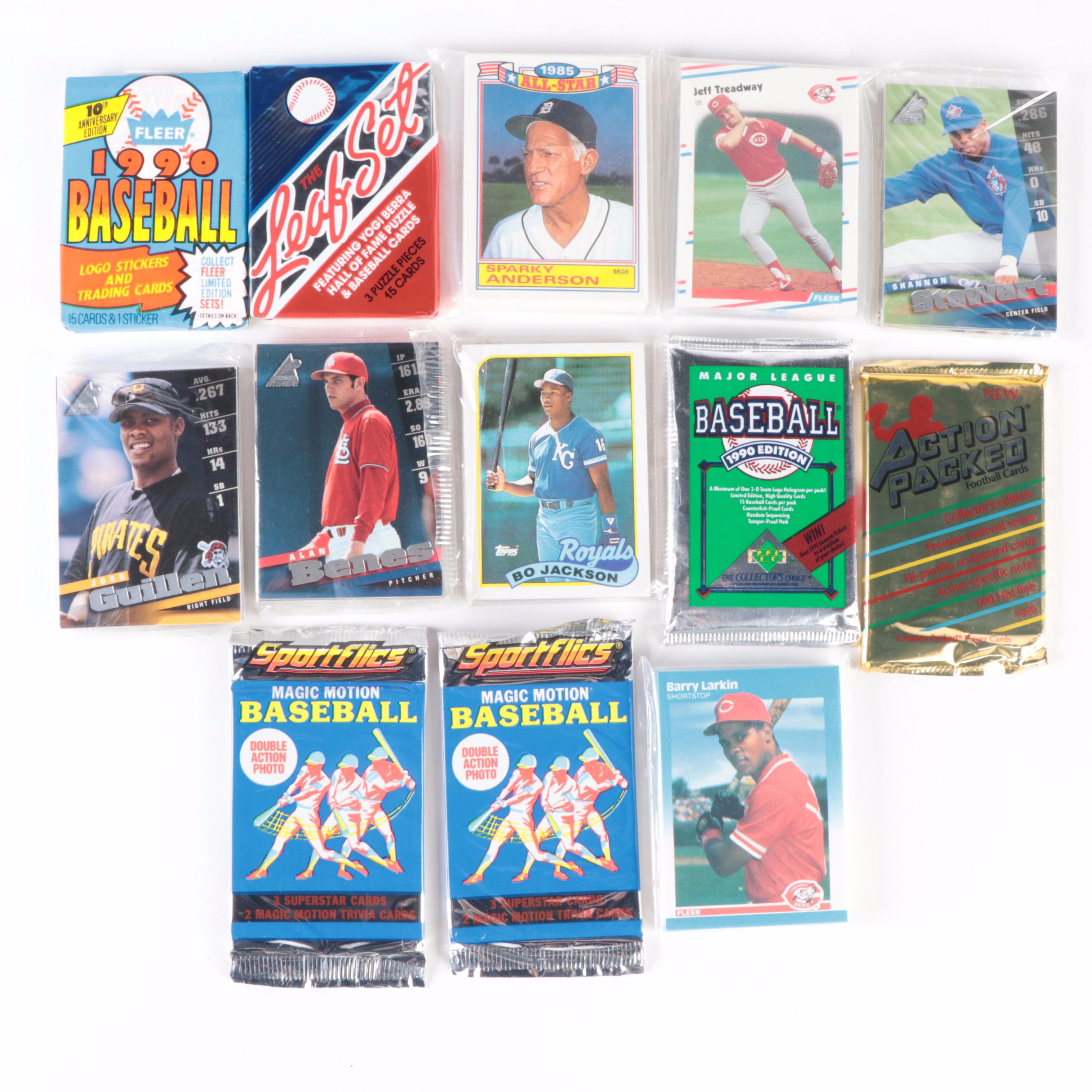 Fleer, More Baseball Cards Wax Packs, Sealed Boxes, Stickers, 1980s