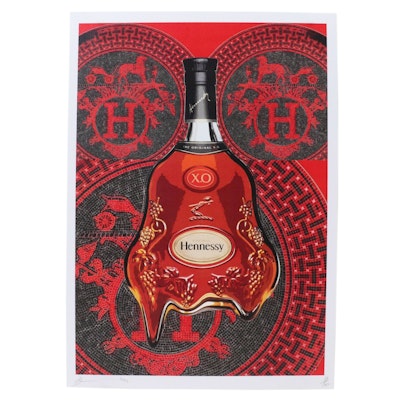 Death NYC Pop Art Graphic Print Homage to Hermes Featuring Hennessy, 2022